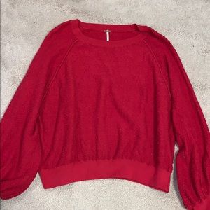 Free People red patterned sweater
